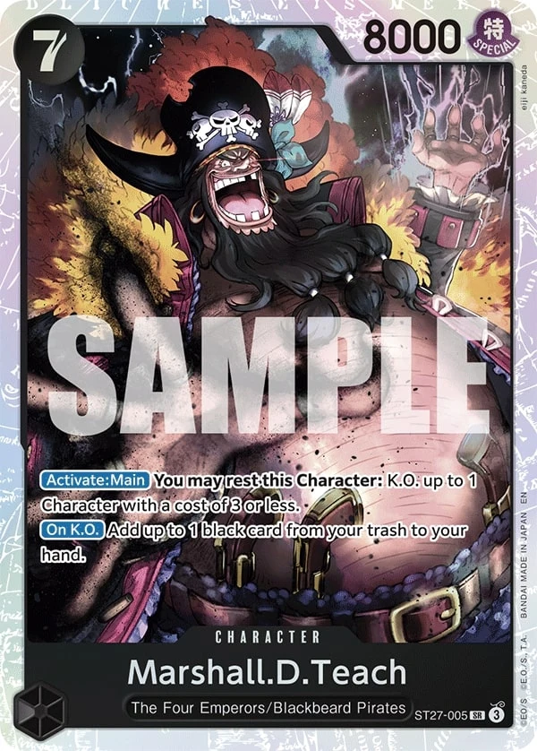 Carte One Piece anglaise Marshall.D.Teach ST27-005 SR