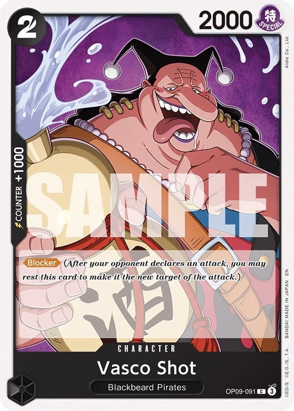 Carte One Piece anglaise Vasco Shot OP09-091 C