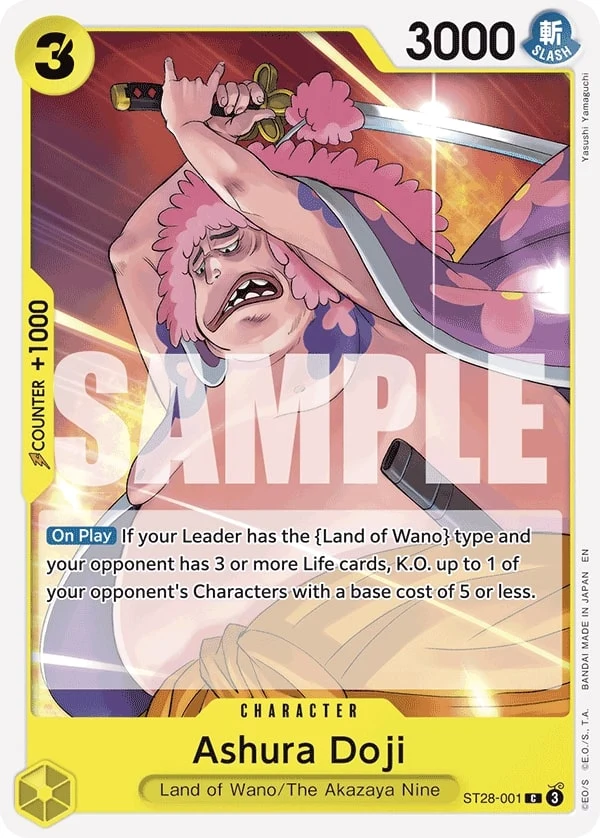 Carte One Piece anglaise Ashura Doji ST28-001 C