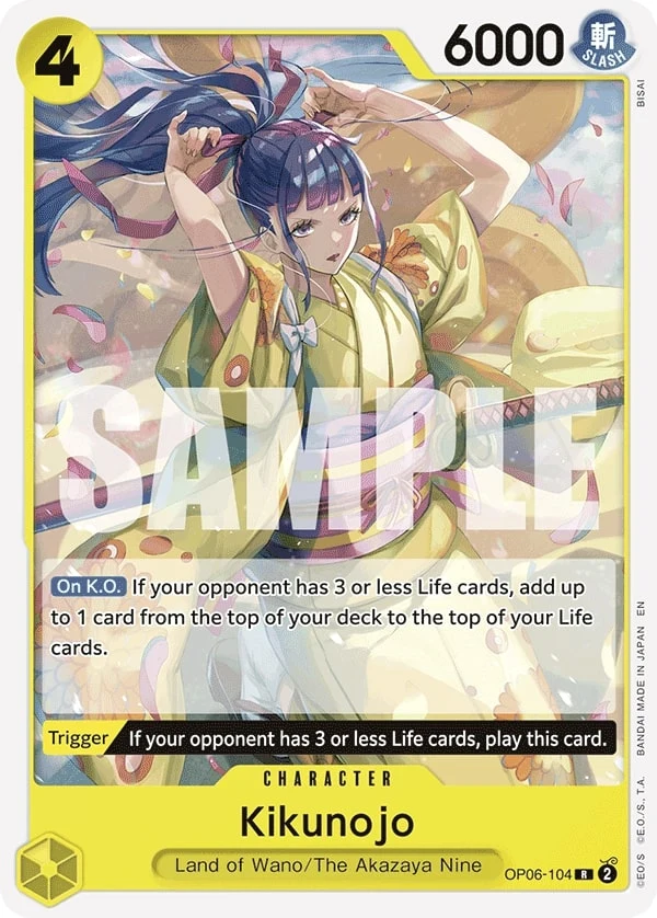 Carte One Piece anglaise Kikunojo OP06-104 R