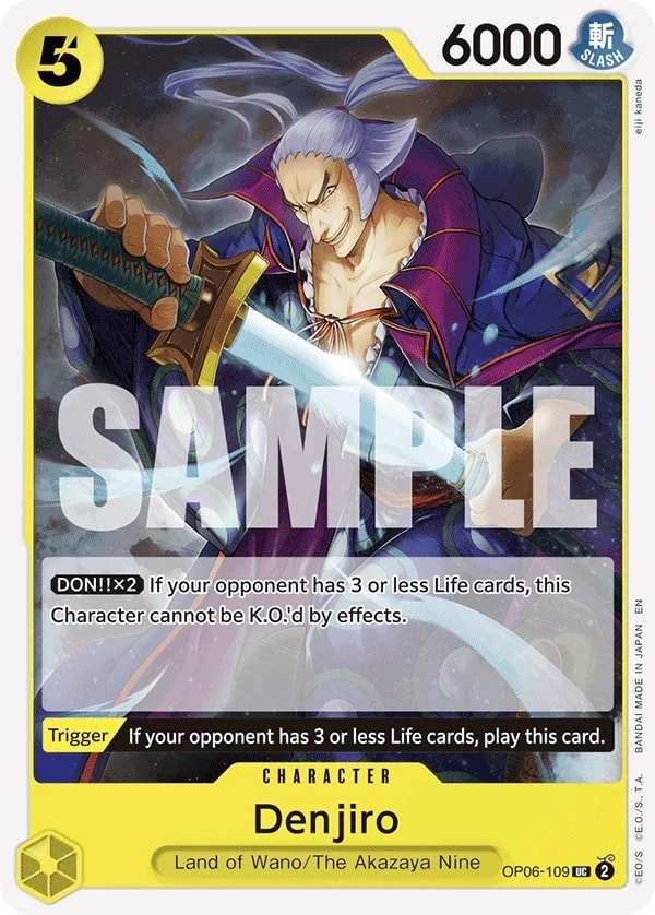 Carte One Piece anglaise Denjiro OP06-109 UC