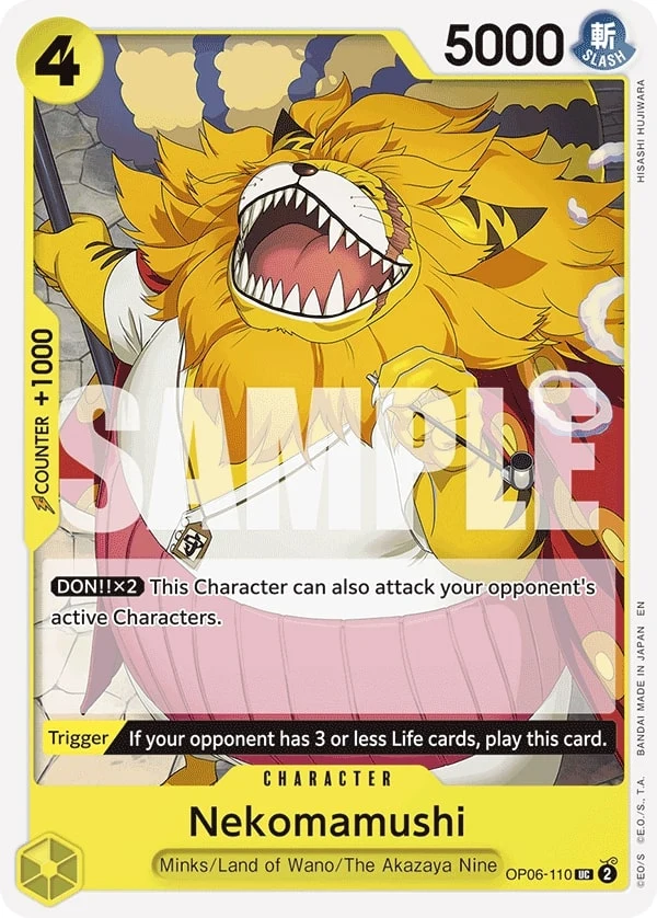 Carte One Piece anglaise Nekomamushi OP06-110 UC