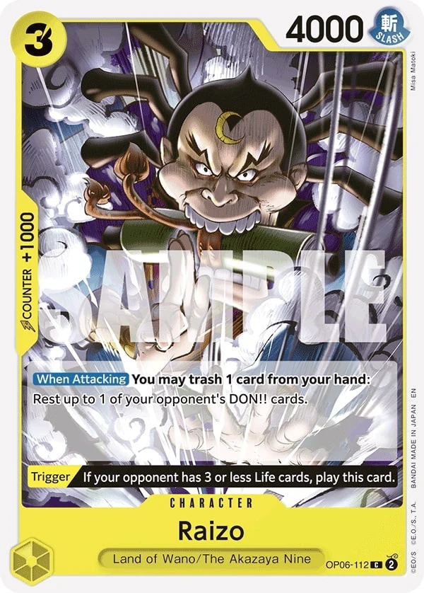 Carte One Piece anglaise Raizo OP06-112 C