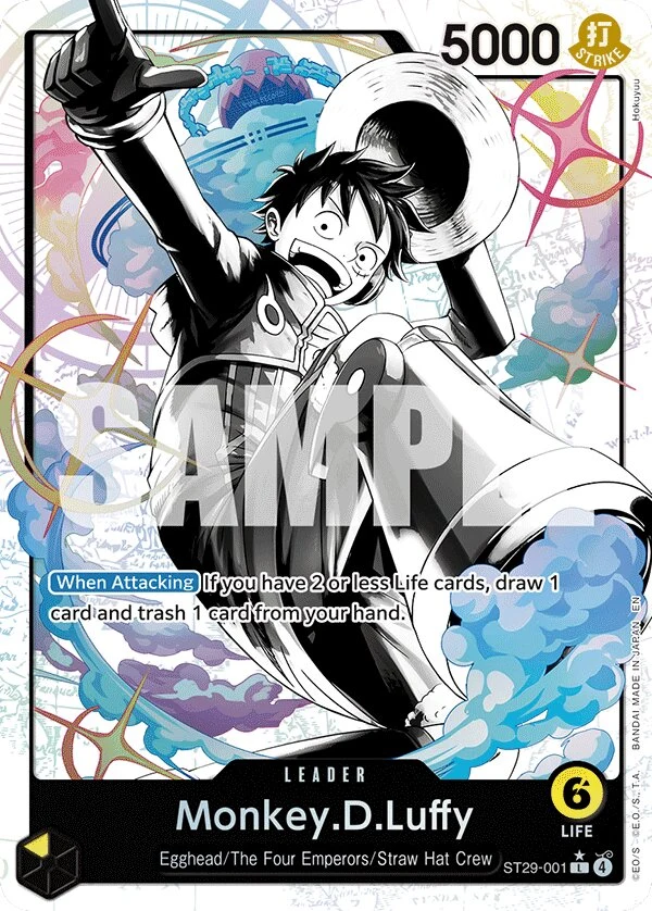 Carte One Piece anglaise Monkey.D.Luffy ST29-001 L