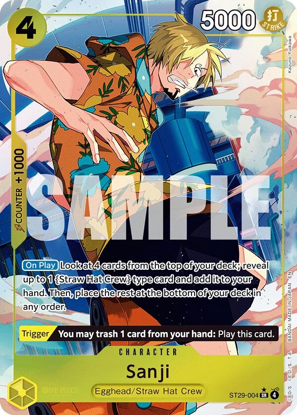 Carte One Piece anglaise Sanji ST29-004 SR