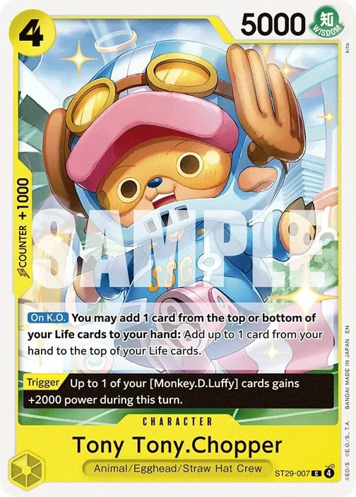 Carte One Piece anglaise ST29-007 Tony Tony.Chopper