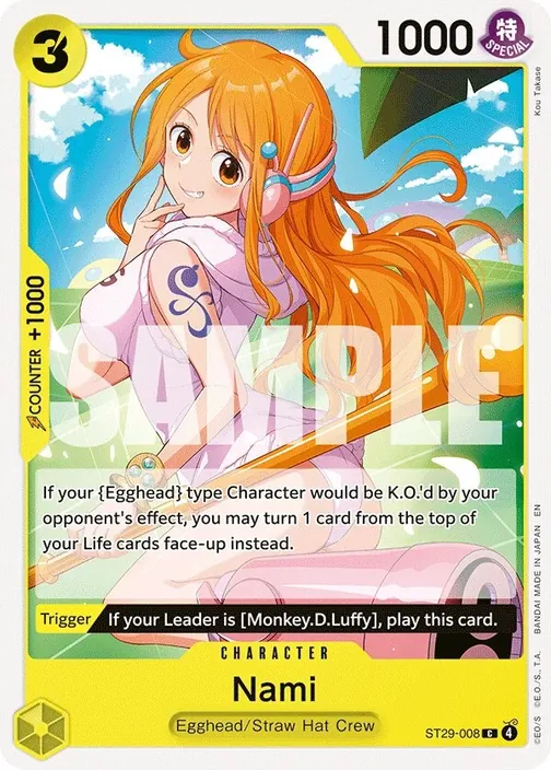 Carte One Piece anglaise ST29-008 Nami