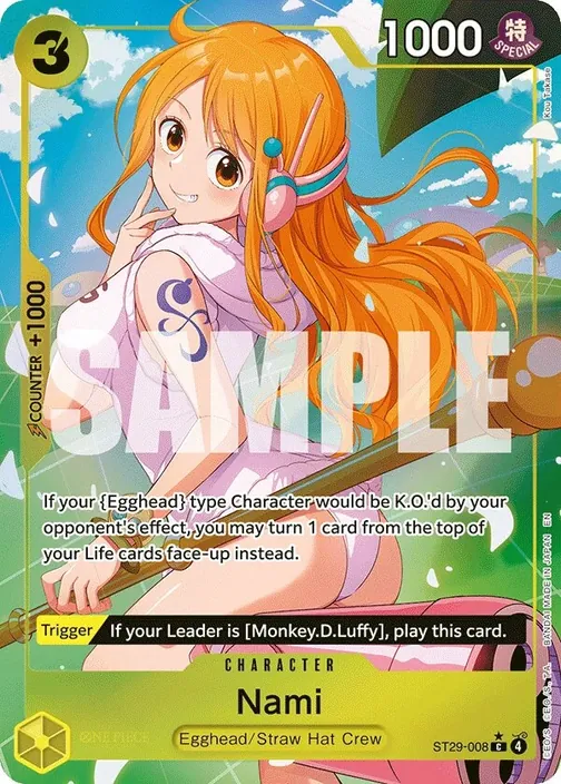 Carte One Piece anglaise ST29-008 Nami (version 2)