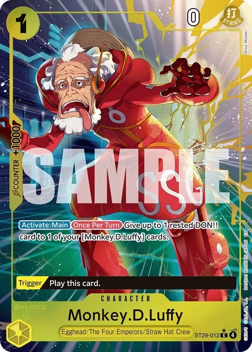 Carte One Piece anglaise ST29-012 Monkey.D.Luffy (version 2)