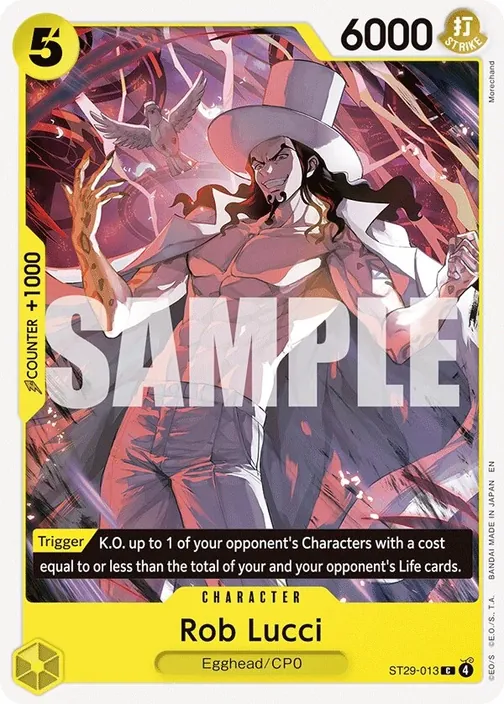 Carte One Piece anglaise ST29-013 Rob Lucci
