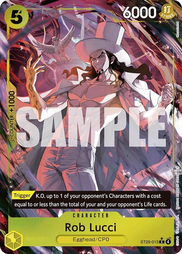 Carte One Piece anglaise Rob Lucci ST29-013 C