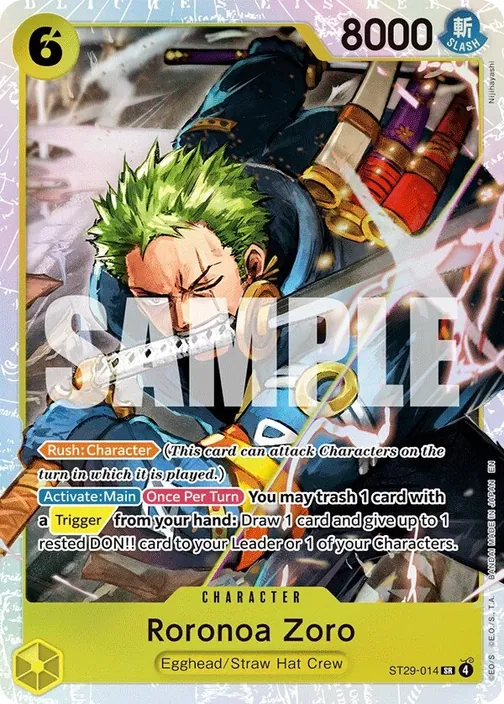 Carte One Piece anglaise ST29-014 Roronoa Zoro
