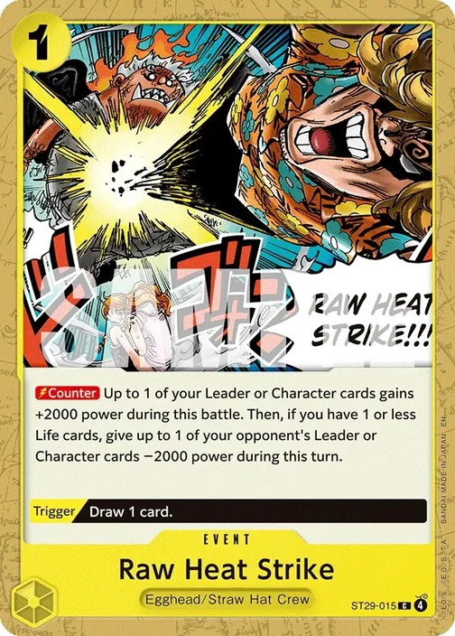 Carte One Piece anglaise ST29-015 Raw Heat Strike