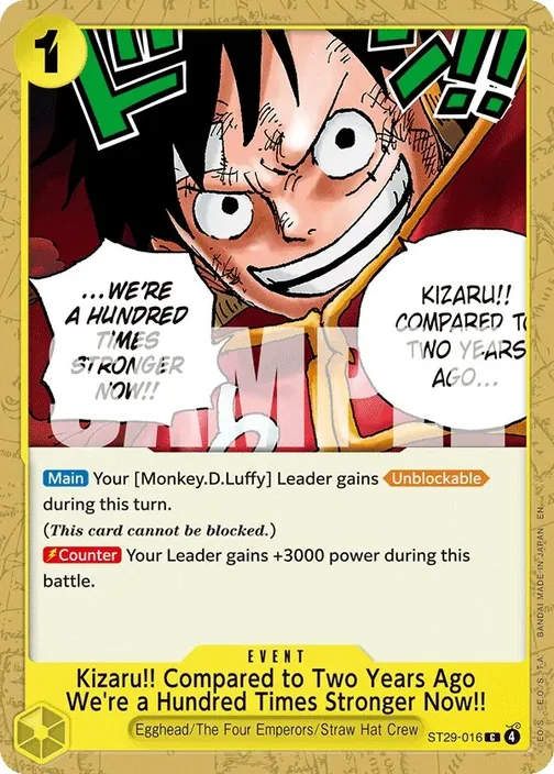Carte One Piece anglaise ST29-016 Kizaru!! Compared to Two Years Ago We're a Hundred Times Stronger Now!!