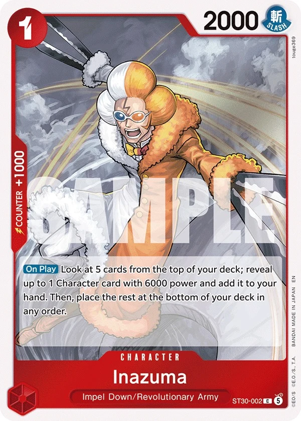 Carte One Piece anglaise Inazuma ST30-002 C