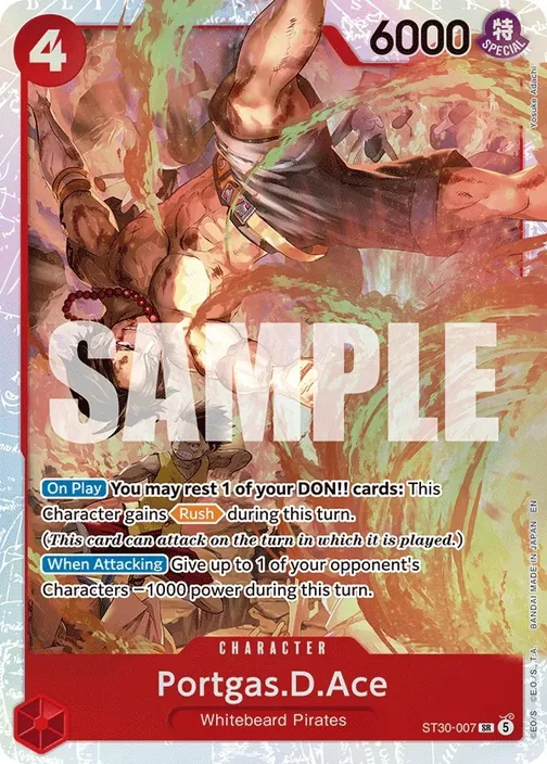 Carte One Piece anglaise ST30-007 Portgas.D.Ace
