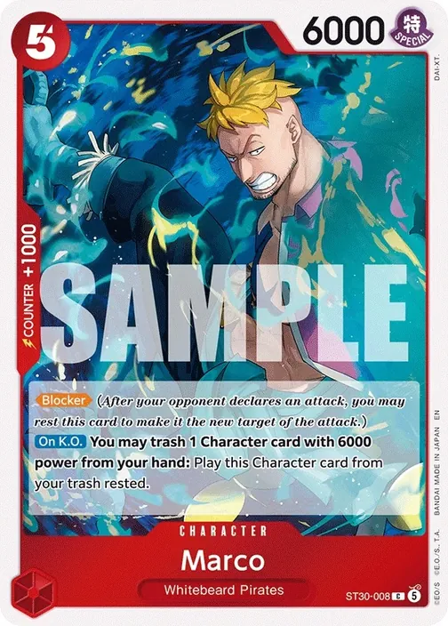 Carte One Piece anglaise ST30-008 Marco