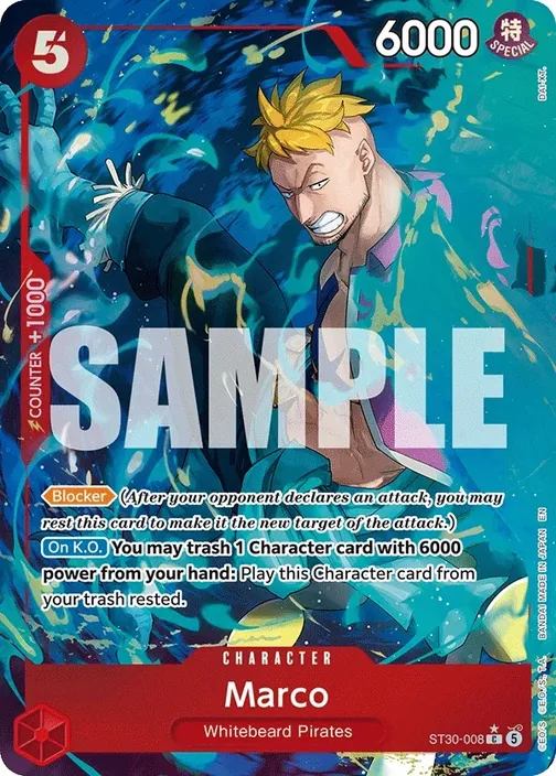 Carte One Piece anglaise ST30-008 Marco (version 2)