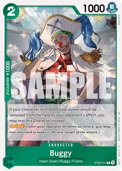 Carte One Piece anglaise ST30-011 Buggy