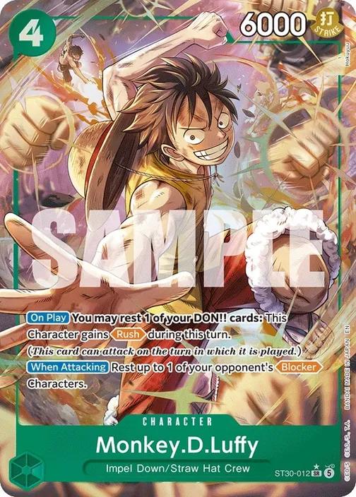 Carte One Piece anglaise ST30-012 Monkey.D.Luffy (version 2)