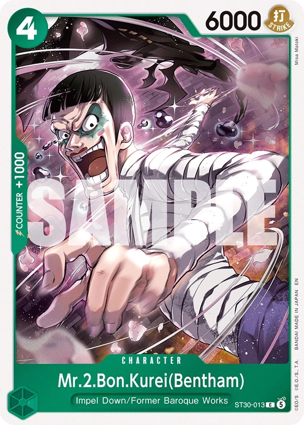 Carte One Piece anglaise Mr.2.Bon.Kurei(Bentham) ST30-013 C