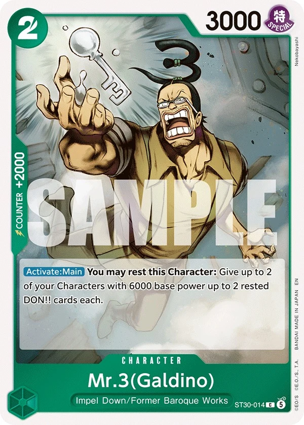 Carte One Piece anglaise Mr.3(Galdino) ST30-014 C