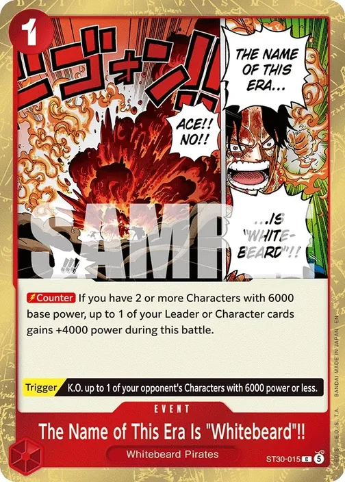 Carte One Piece anglaise ST30-015 The Name of This Era Is "Whitebeard"!!