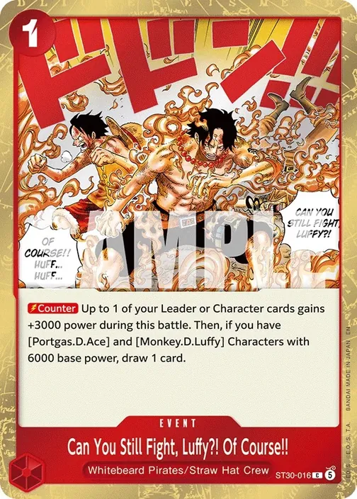 Carte One Piece anglaise ST30-016 Can You Still Fight, Luffy?! Of Course!!