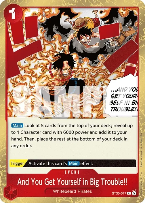 Carte One Piece anglaise ST30-017 And You Get Yourself in Big Trouble!!