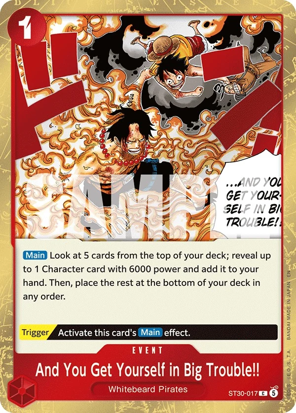 Carte One Piece anglaise And You Get Yourself in Big Trouble!! ST30-017 C