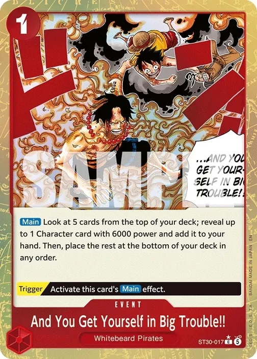 Carte One Piece anglaise ST30-017 And You Get Yourself in Big Trouble!! (version 2)