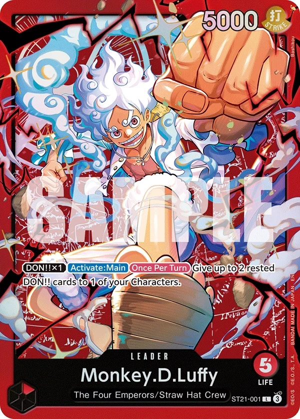 Carte One Piece anglaise Monkey.D.Luffy ST21-001 L