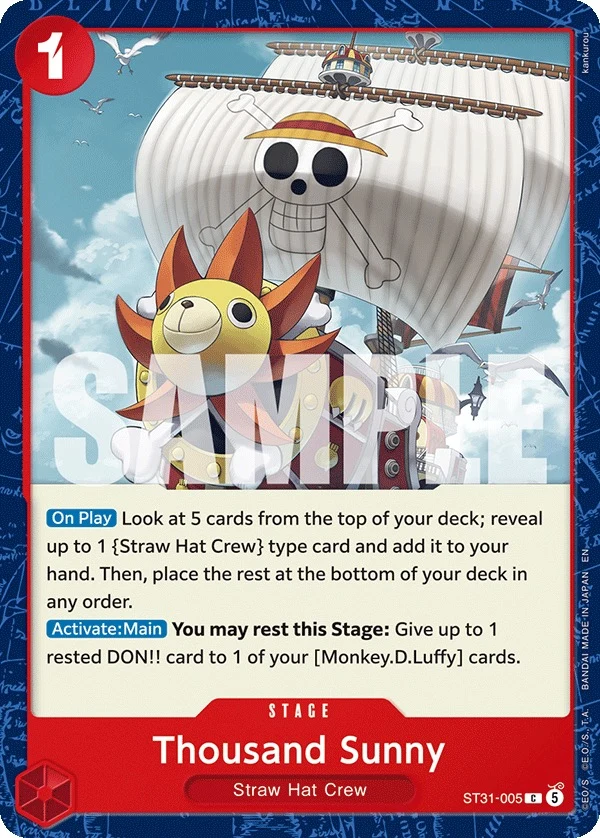 Carte One Piece anglaise Thousand Sunny ST31-005 C