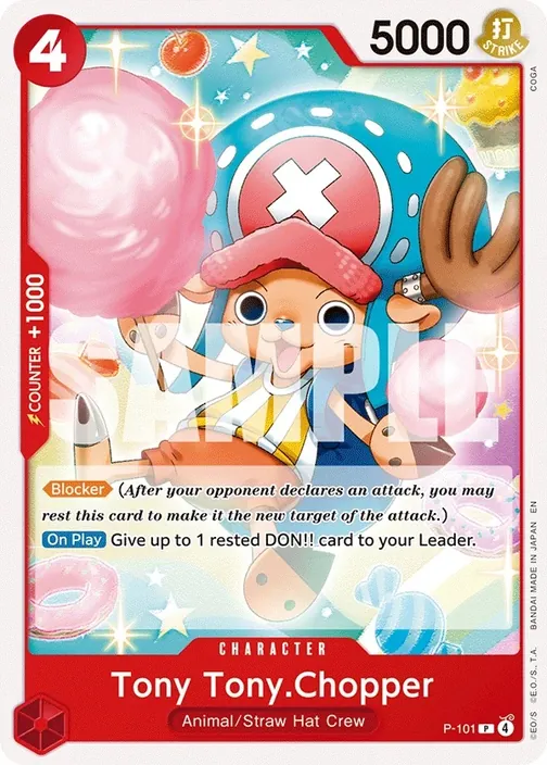 Carte One Piece anglaise P-101 Tony Tony.Chopper