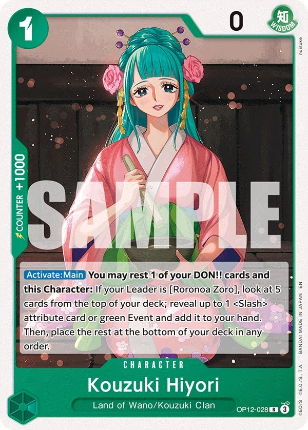 Carte One Piece anglaise Kouzuki Hiyori OP12-028 R