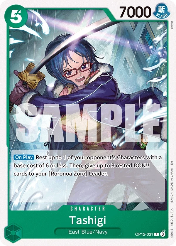 Carte One Piece anglaise Tashigi OP12-031 R
