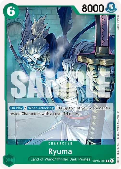 Carte One Piece anglaise OP15-036 Ryuma