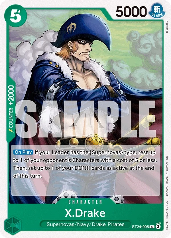 Carte One Piece anglaise X.Drake ST24-005 C