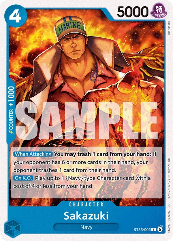 Carte One Piece anglaise Sakazuki ST33-002 C