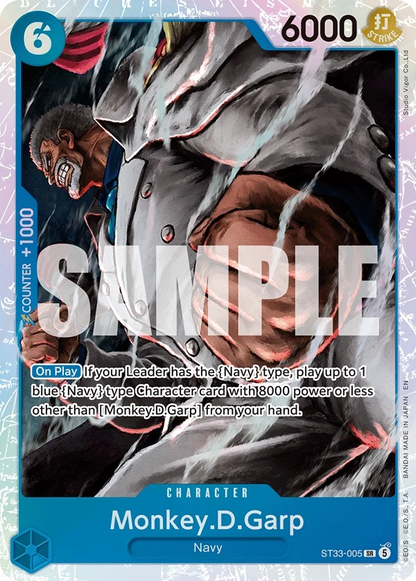 Carte One Piece anglaise Monkey.D.Garp ST33-005 SR