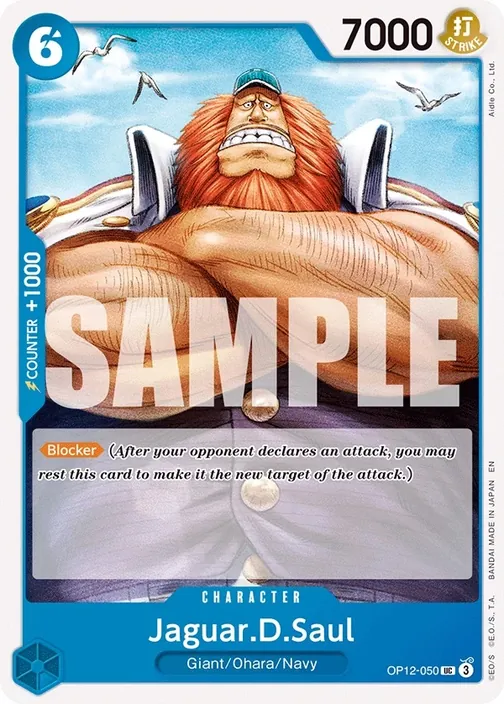Carte One Piece anglaise OP12-050 Jaguar.D.Saul