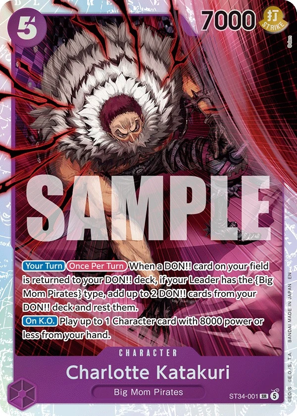 Carte One Piece anglaise Charlotte Katakuri ST34-001 SR