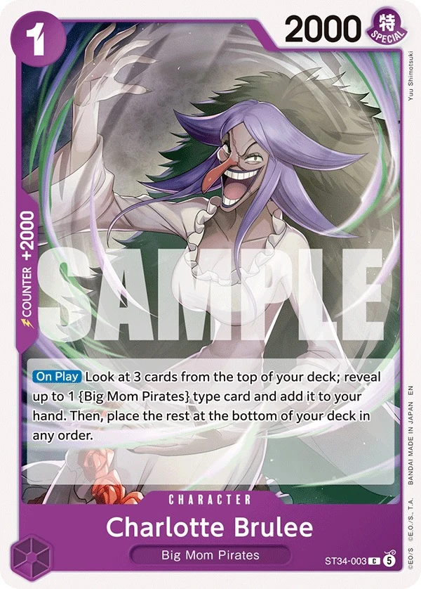 Carte One Piece anglaise Charlotte Brulee ST34-003 C