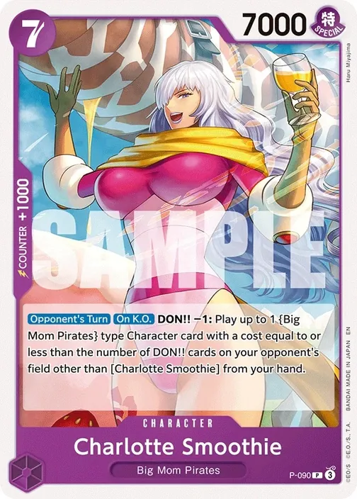 Carte One Piece anglaise P-090 Charlotte Smoothie