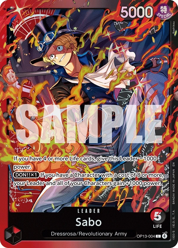 Carte One Piece anglaise Sabo OP13-004 L