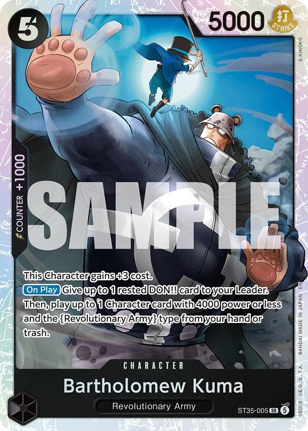 Carte One Piece anglaise Bartholomew Kuma ST35-005 SR
