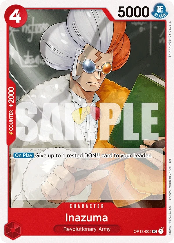 Carte One Piece anglaise Inazuma OP13-005 UC