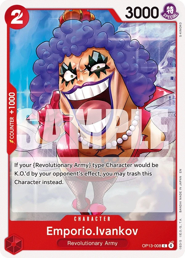 Carte One Piece anglaise Emporio.Ivankov OP13-008 C