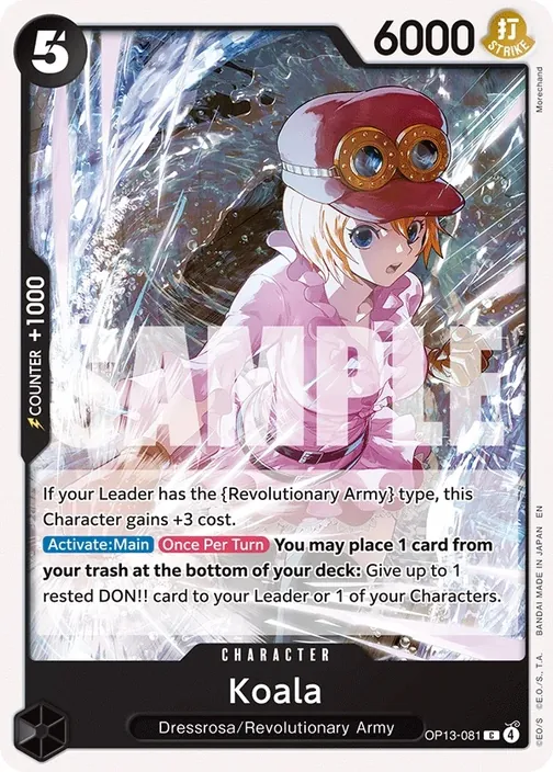 Carte One Piece anglaise OP13-081 Koala