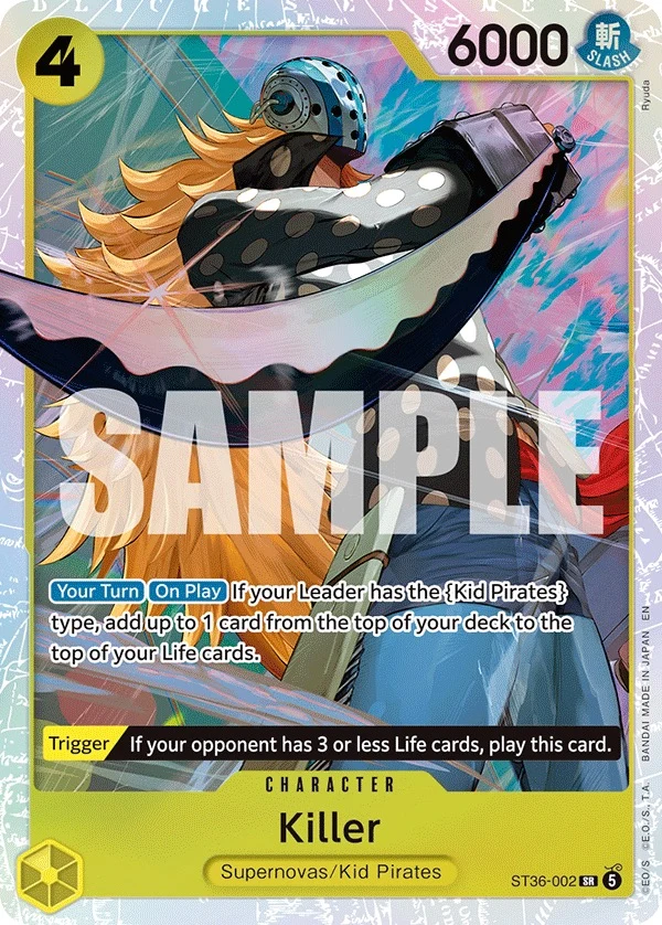 Carte One Piece anglaise Killer ST36-002 SR